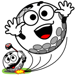 ゴルフの飛び出すスタンプ「挨拶」