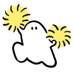 スタンプになったおばけ