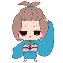 パーカー好き女の子(着物版)