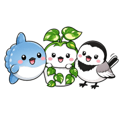 なかよし3にんのスタンプ２