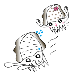 イカ君とイカ子さん