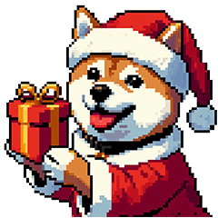 ドット絵 サンタ 柴犬 クリスマス 40種 冬