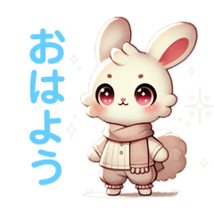 可愛い動物スタンプ[1]文字あり