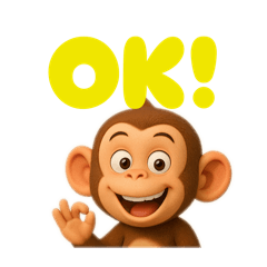 まいにち使える！3Dさるスタンプ