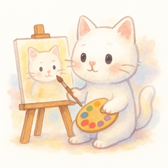 白猫のワンダラスシーンスタンプ