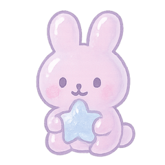 うさちゃんドロップシール風スタンプ