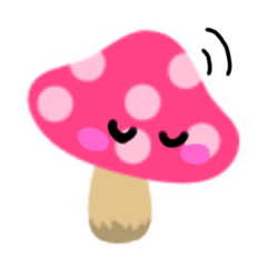 カラフルきのこの表情スタンプ