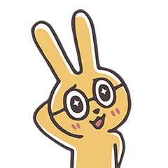 めがねるうさぎ【文字無し】