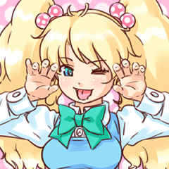 萌え系北欧金髪ツインテール女子高生美少女