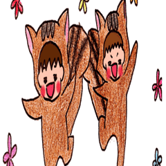 着ぐるみ兄弟（リス）