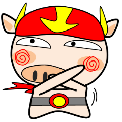 ブタさん、ヒーロー♪