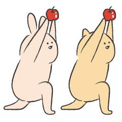 うさぎさんとねこさんスタンプ２