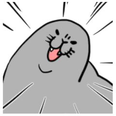 突然キバをむくアザラシ