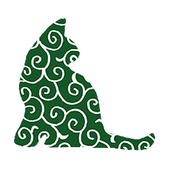 唐草猫スタンプ第一弾