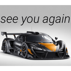 シンプルなスーパーカー英語スタンプ2