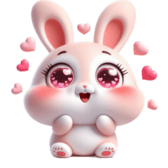 ピンクうさぎ 愛してるよ愛してるよ