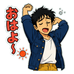 90年代アニメ風エモい日常スタンプ