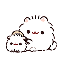 もちはポメラニアン 動くスタンプ