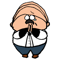 小５女子の描く経理のおじさんスタンプ