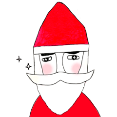 絵本のようなサンタの日常スタンプ