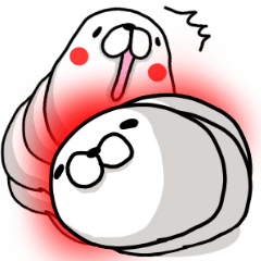 しろイモムシとカタツムリ♪