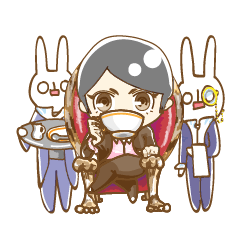 BOYSとつぶらな瞳のうさぎ