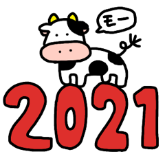 2021あけおめうしちゃん