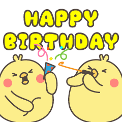 動く！家族友達と毎日使えるヒヨコスタンプ