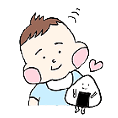 ほっぺた赤ちゃんとおにぎり