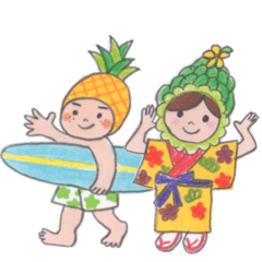 ゴーヤちゃんとパイナッポーくん