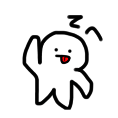 白い生き物のゆるゆるスタンプ2