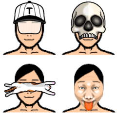 目線、顔隠し用スタンプ