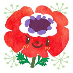 毎日使える上品なお花スタンプ