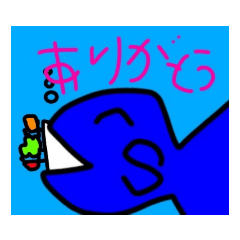 カラー達とサメクッキングのスタンプ