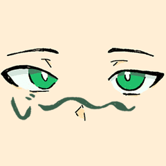 目は口程に物を言うスタンプ