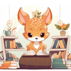 動物スタンプかわいいこじか