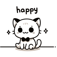 かわいいネコの感情スタンプ