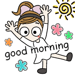 おちゃめとお花の元気なご挨拶♡毎日使える