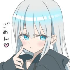 パーカーの女の子(銀髪)14