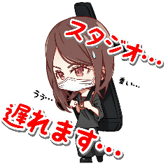 霞美@ベース バンドマンスタンプ