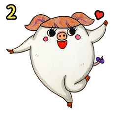 travel pig 2 Lover Lady pig & buddy Pi