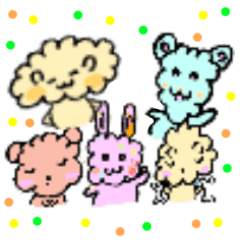 ふわふわ動物スタンプ