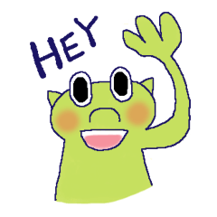 カエルのかっちゃん英語スタンプ