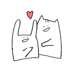 騒がしいねことうさぎの日常