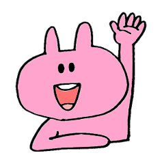 うさーさんのいってきますスタンプ