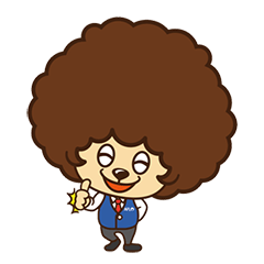 アフロくんスタンプ　不動産会社のAFLO