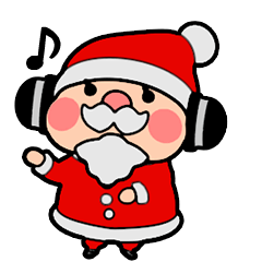 踊る！サンタのおじさんスタンプ