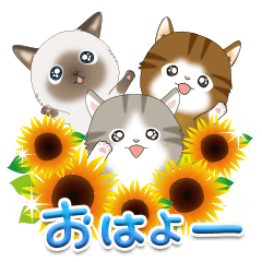 ちびニャンず♡夏スタンプ【BIG】