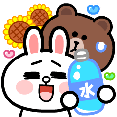 動く！ブラウン＆フレンズ夏のでか文字