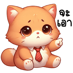 A cute, working-age orange cat